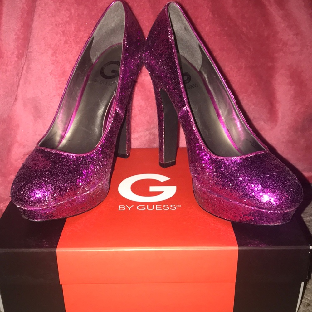 Fuchsia Glitter Heels
